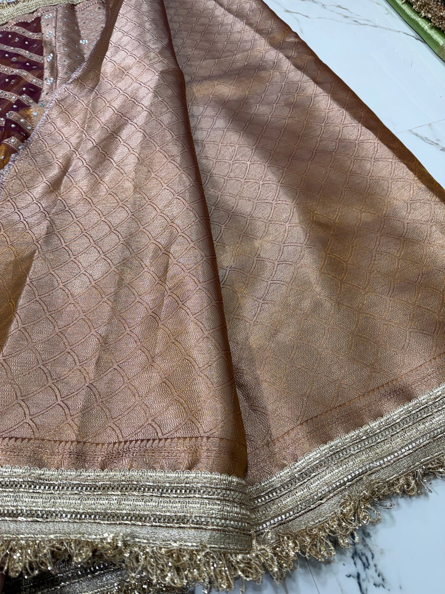 Banarasi Soft Tissue Silk Saree With Mirror Work