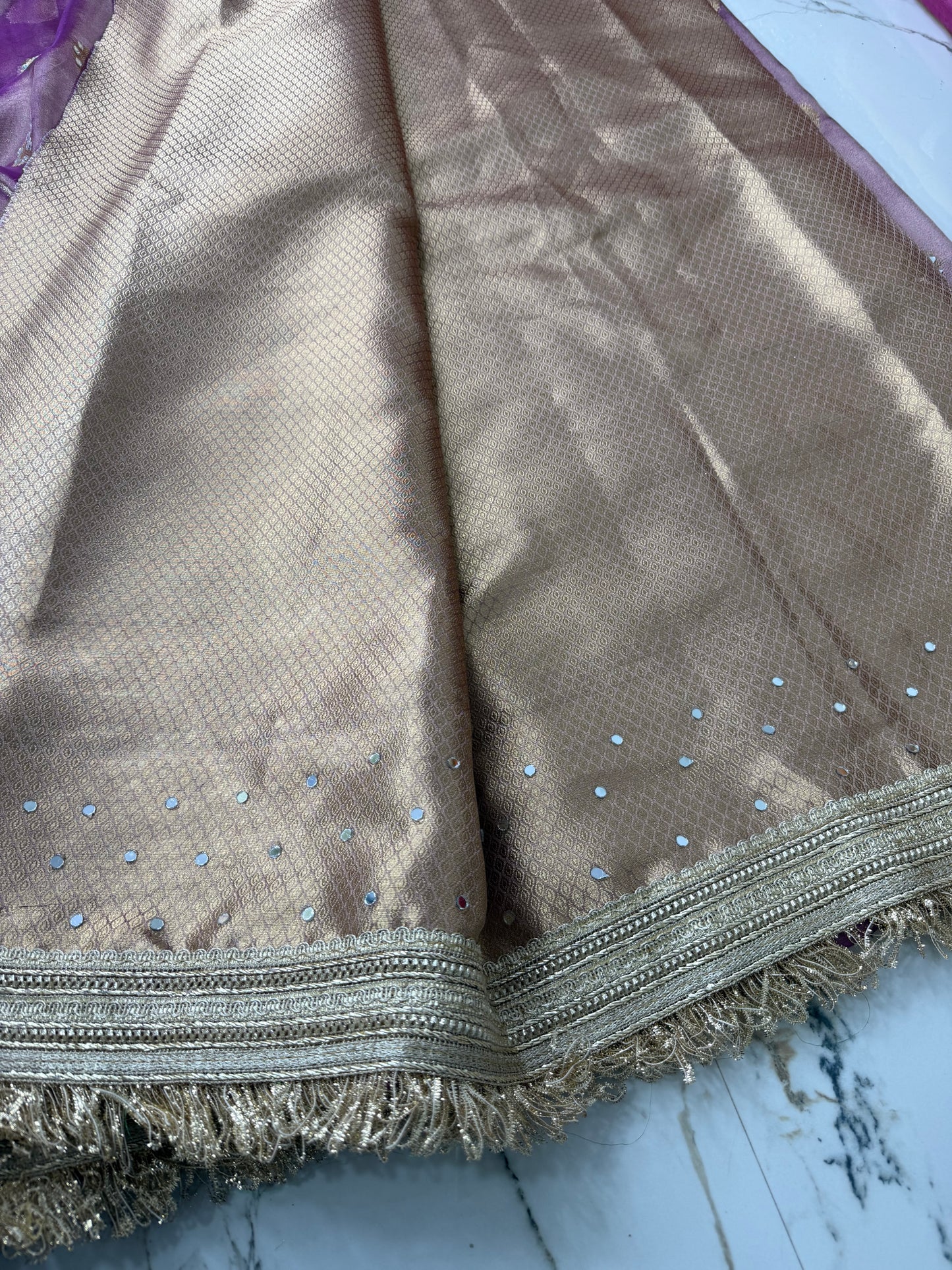 Banarasi Soft Tissue Silk Saree With Mirror Work
