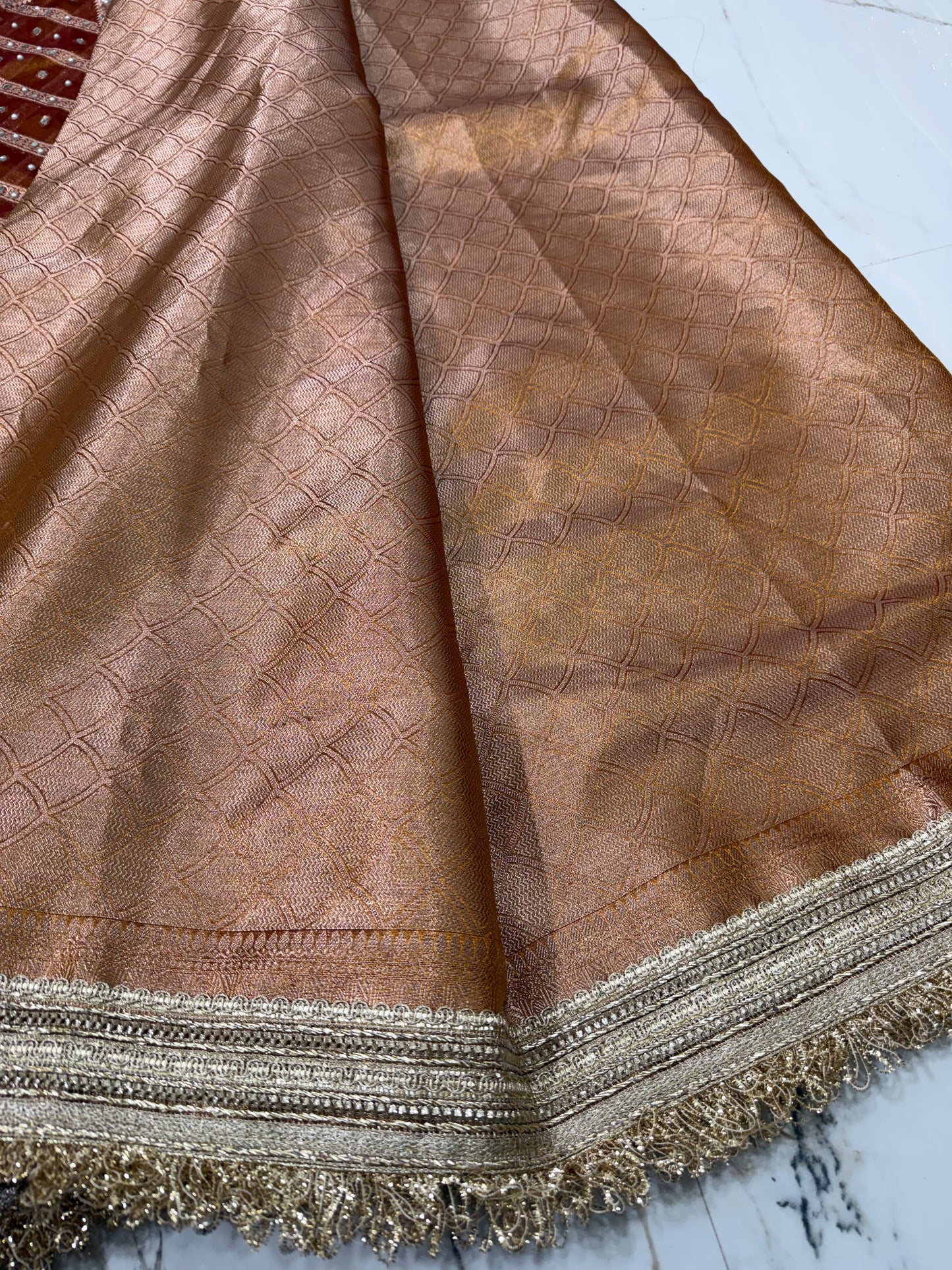 Banarasi Soft Tissue Silk Saree With Mirror Work