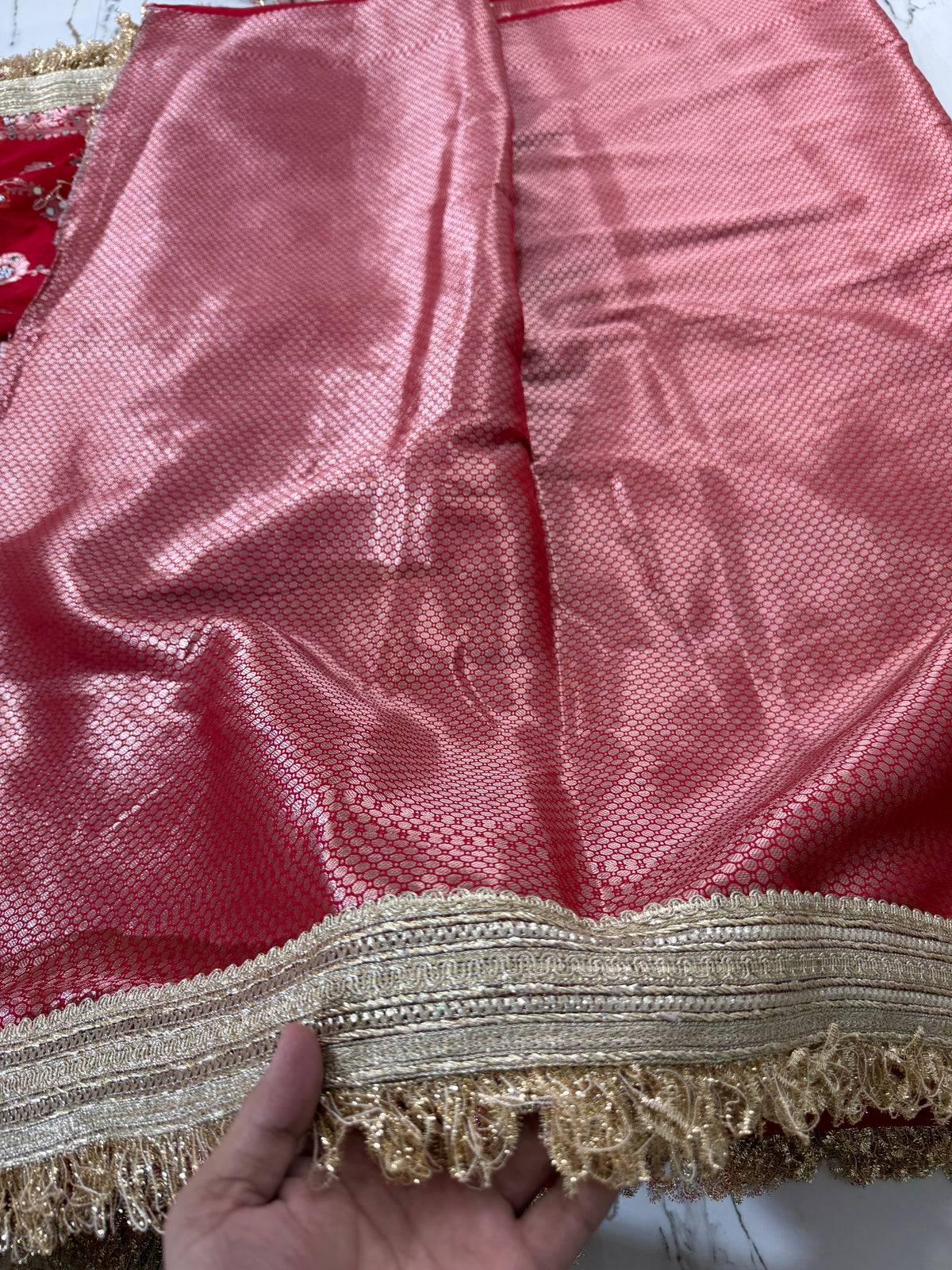 Banarasi Soft Georgette Silk Saree With Mirror And Ghunghroo Work
