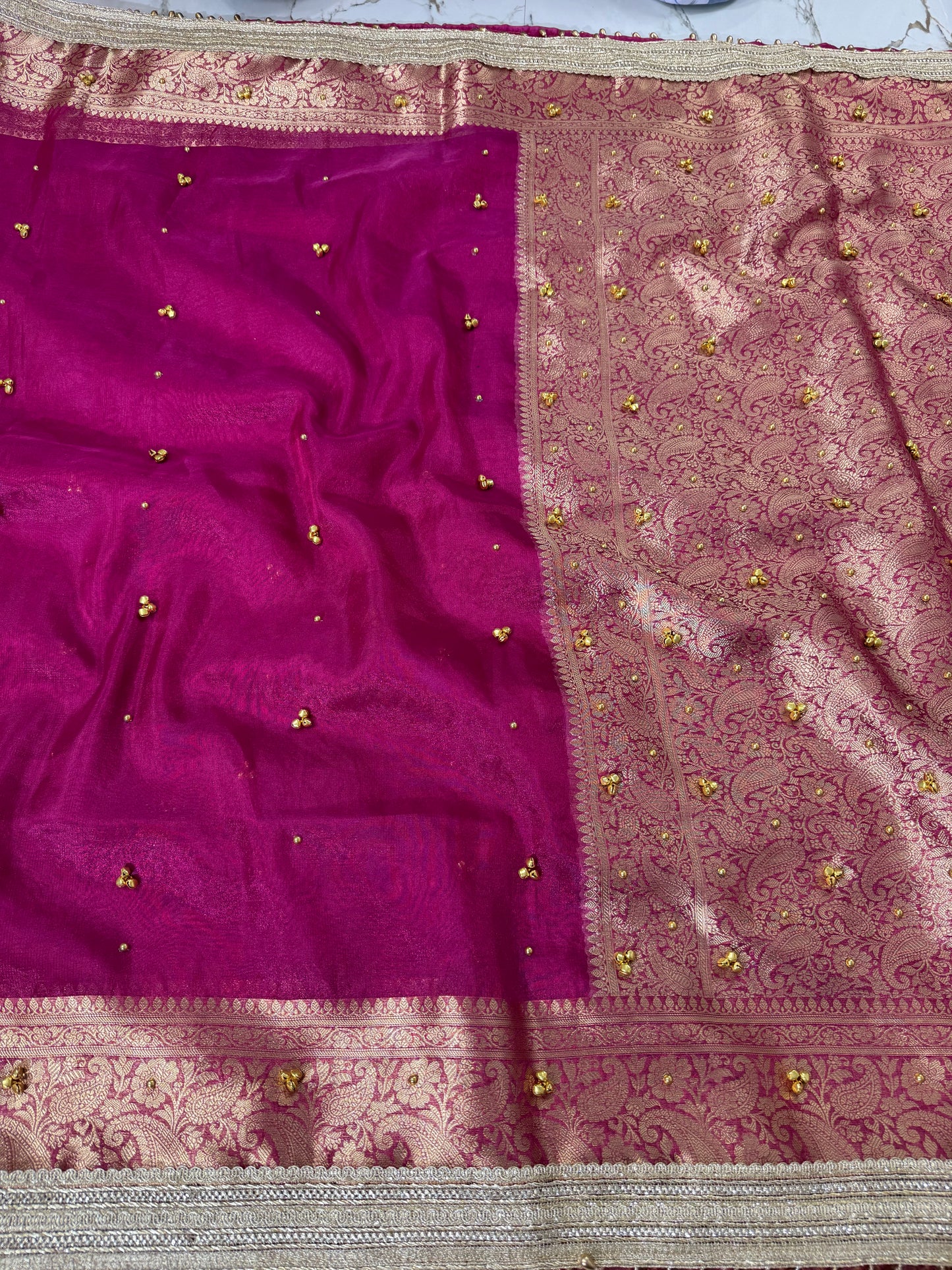 Banarasi Soft Tissue Silk Saree With Ghunghroo Work