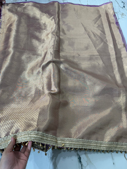 Banarasi Soft Tissue Silk Saree With Mirror And Ghunghroo Work