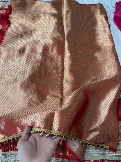 Banarasi Soft Tissue Silk Saree With Mirror And Ghunghroo Work