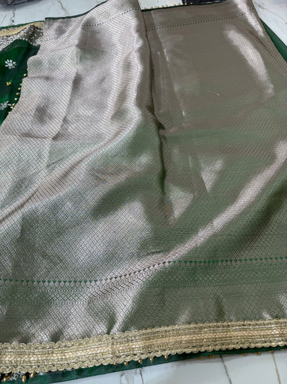 Banarasi Soft Tissue Silk Saree With Mirror And Ghunghroo Work