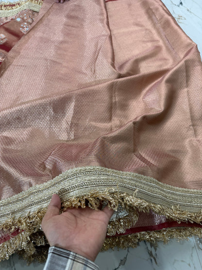 Banarasi Soft Tissue Silk Saree With Mirror Work