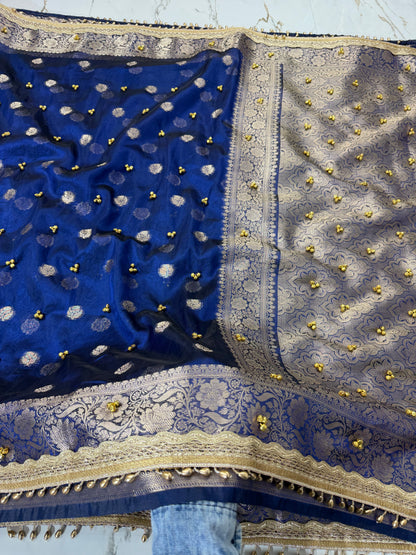 Banarasi Soft Tissue Silk Saree With Ghunghroo Work