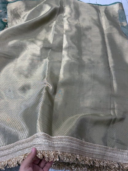 Banarasi Soft Tissue Silk Saree With Mirror And Ghunghroo Work