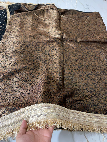 Banarasi Soft Warm Silk Saree With Mirror And Pearl Work