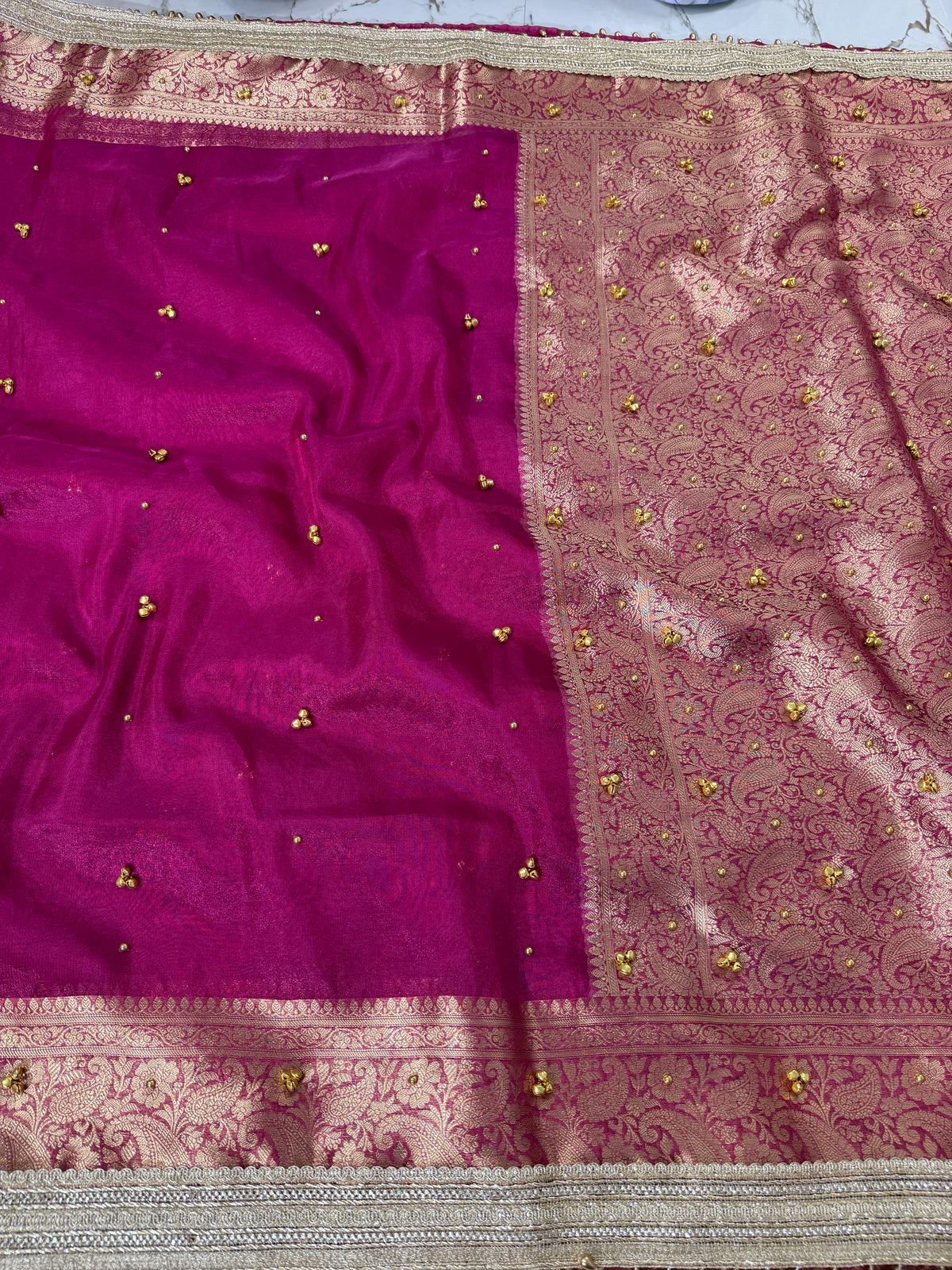 Banarasi Soft Tissue Silk Saree With Ghunghroo Work