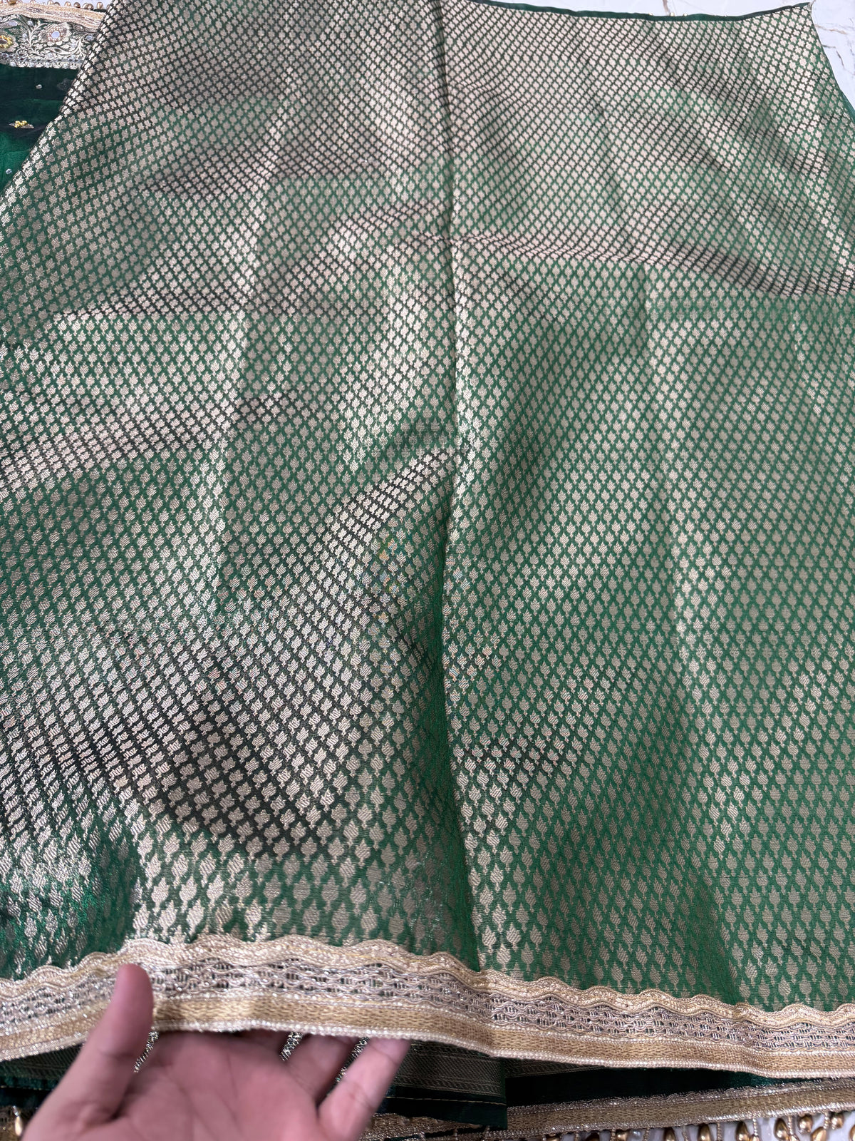 Banarasi Soft Tissue Silk Saree With Mirror And Ghunghroo Work