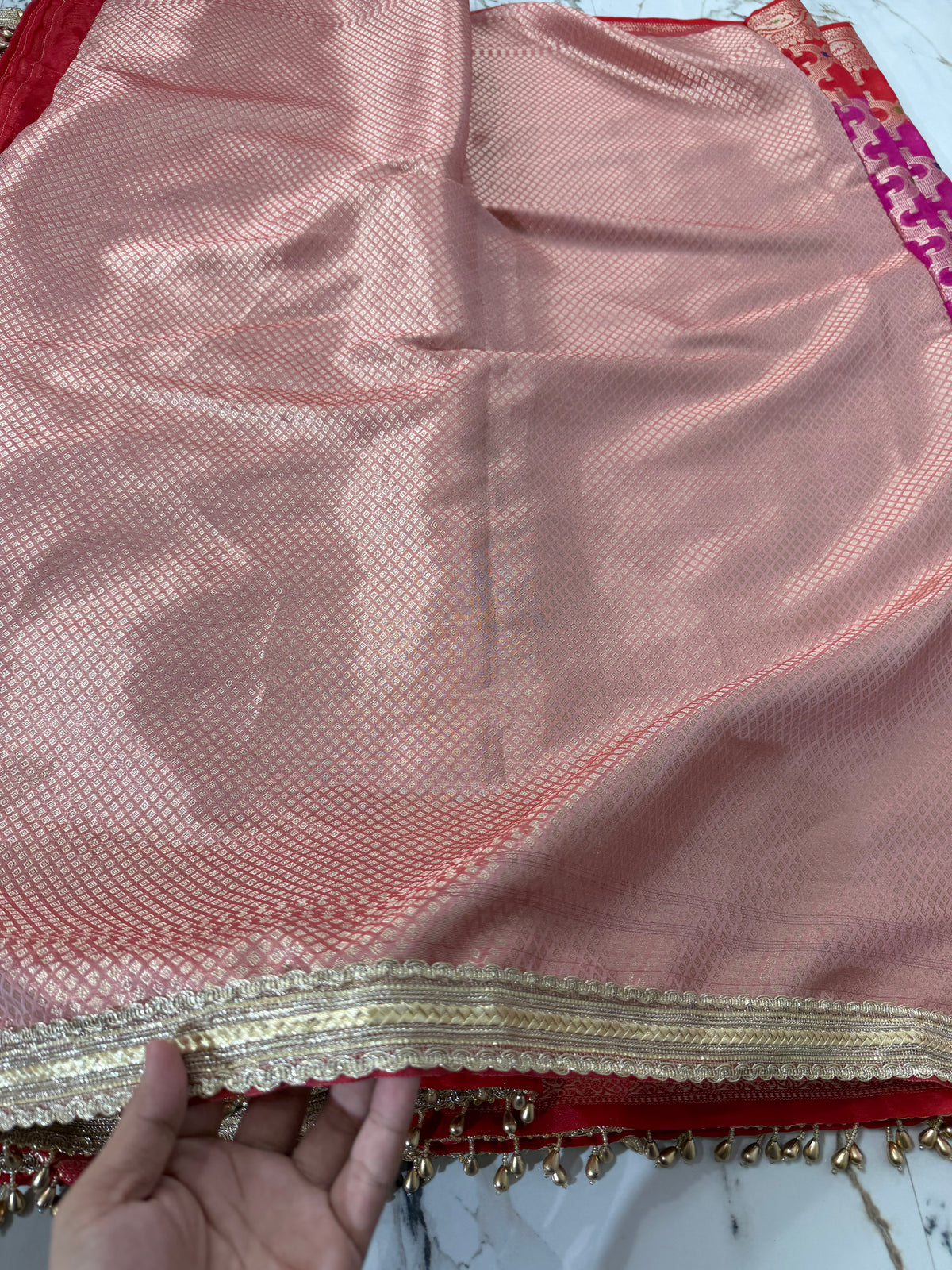 Banarasi Soft Georgette Silk Saree With Mirror and Ghunghroo Work