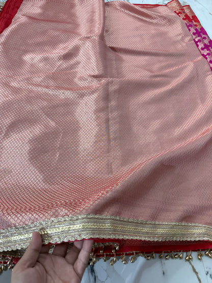 Banarasi Soft Georgette Silk Saree With Mirror and Ghunghroo Work
