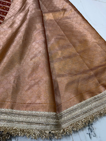 Banarasi Soft Tissue Silk Saree With Mirror Work