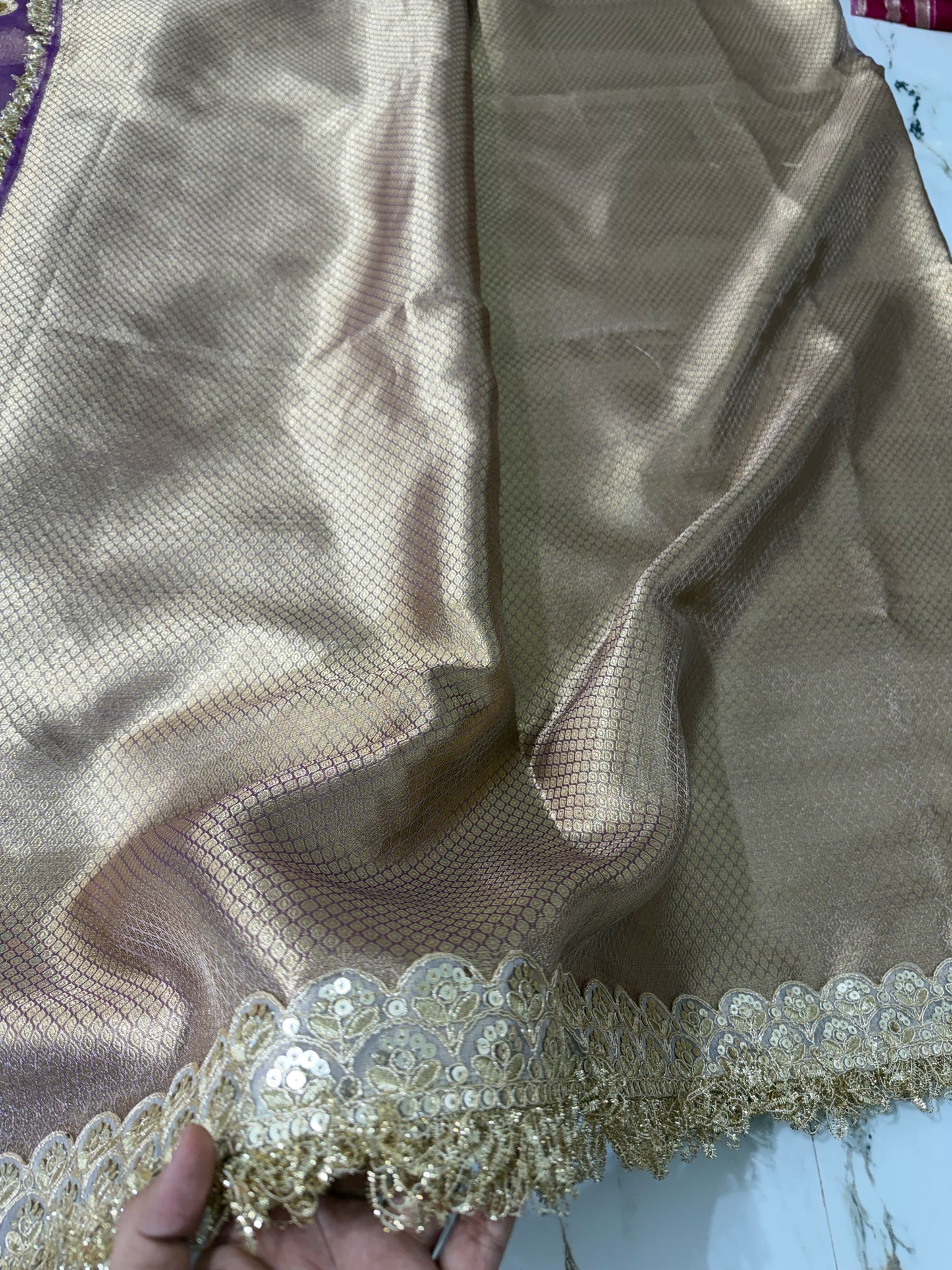 Banarasi Soft Tissue Silk Saree With Stone work