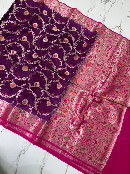 Banarasi Soft Semi Georgette Silk Saree