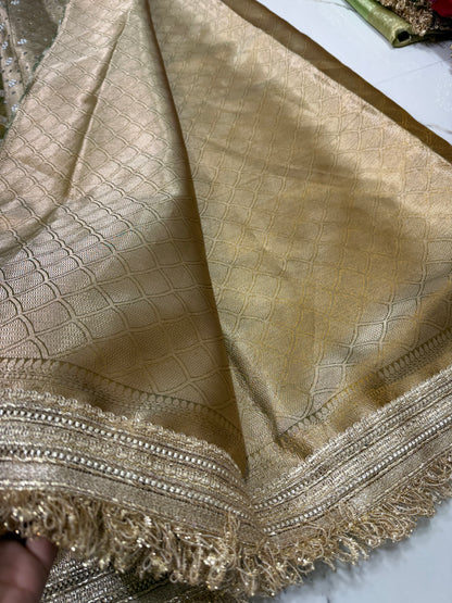 Banarasi Soft Tissue Silk Saree With Mirror Work