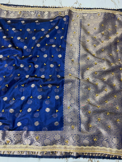 Banarasi Soft Tissue Silk Saree With Ghunghroo Work