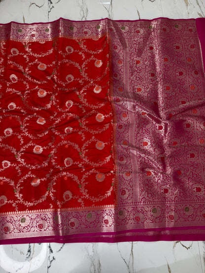 Banarasi Soft Semi Georgette Silk Saree