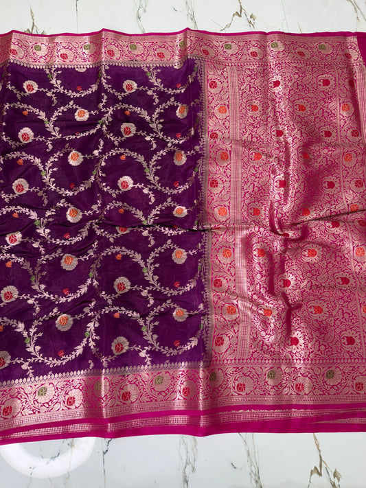 Banarasi Soft Semi Georgette Silk Saree