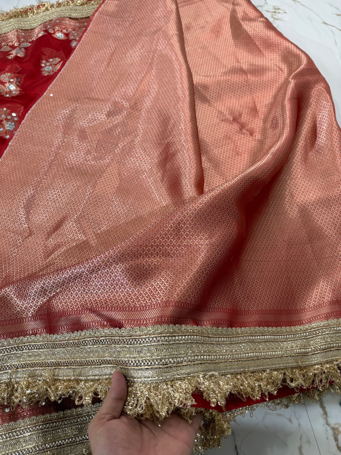 Banarasi Soft Tissue Silk Saree With Mirror Work
