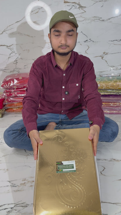 Banarasi Soft Tissue Silk Saree With Mirror And Ghunghroo Work