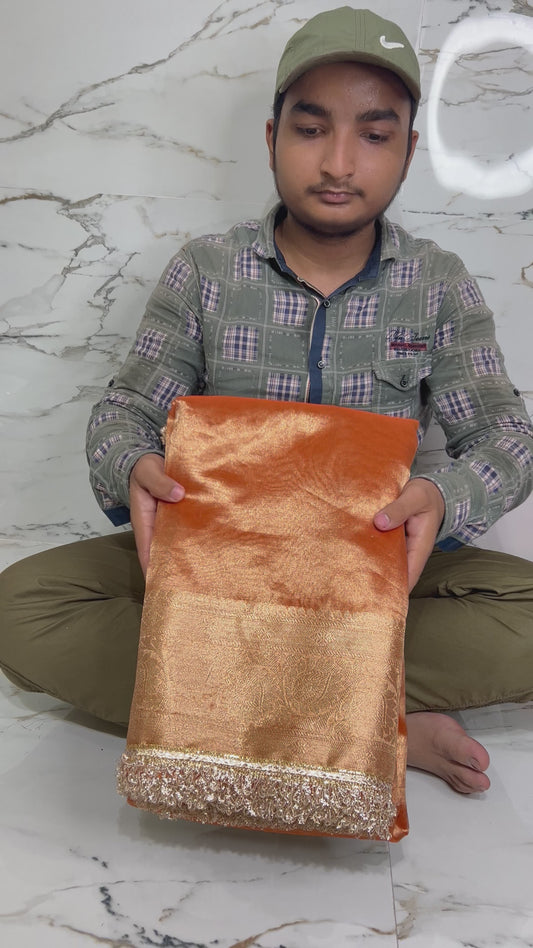 Banarasi Handloom Soft Tissue Silk Saree