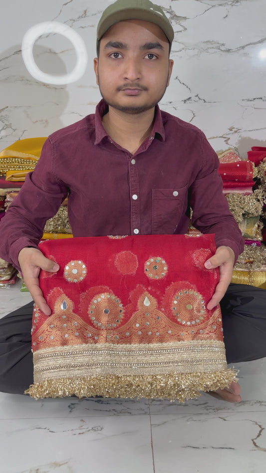 Banarasi Soft Tissue Silk Saree With Mirror Work