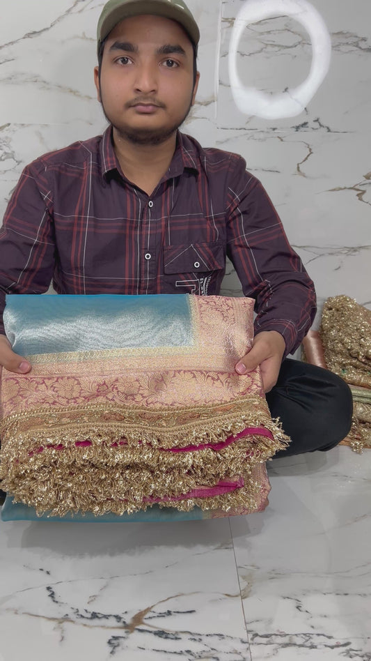 Banarasi Handloom Soft Tissue Silk Saree