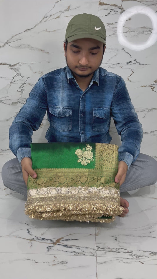 Banarasi Handloom Soft Tissue Silk Saree With Embroidery Work