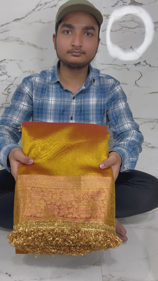 Banarasi Handloom Soft Tissue Silk Saree