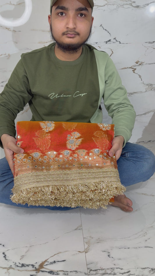 Banarasi Mirror Work Tissue Silk Saeee