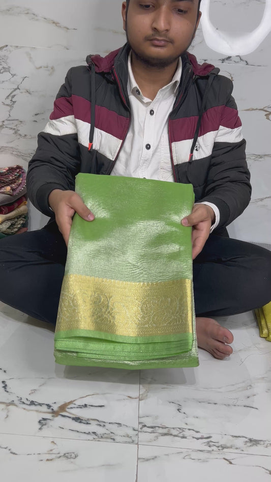 Banarasi Handloom Soft Crush Tissue Silk Saree
