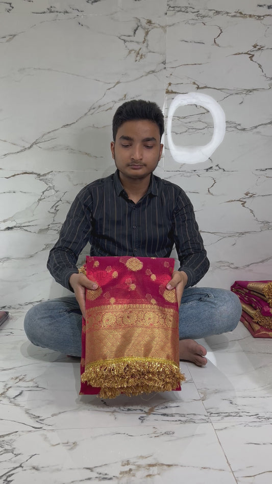 Banarasi Handloom Soft Tissue Silk Saree