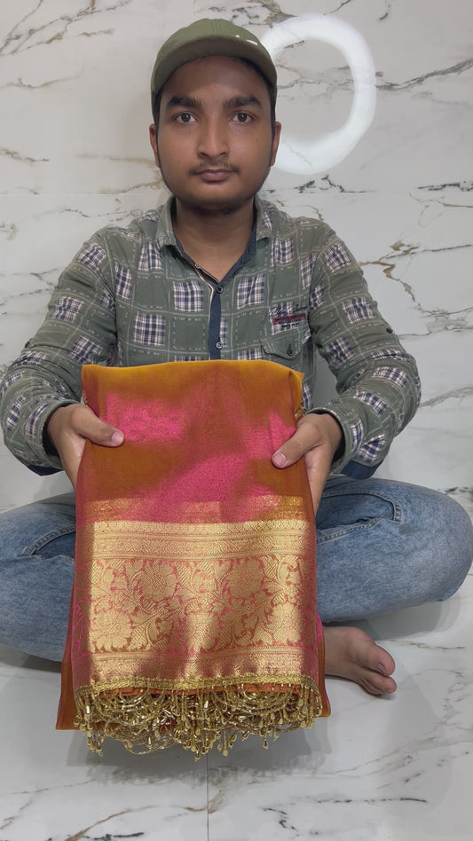 Banarasi Handloom Soft Tissue Silk Saree