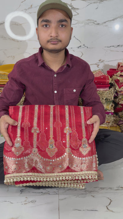 Banarasi Soft Tissue Silk Saree With Mirror Work