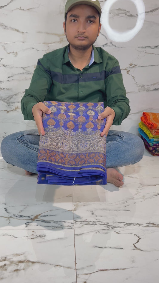 Banarasi Handloom Soft Georgette Silk Saree