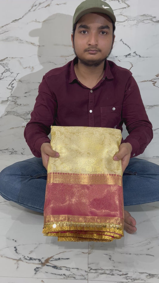 Banarasi Handloom Soft Tissue Silk Saree