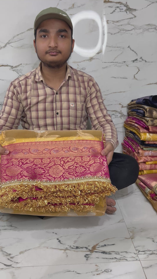 Banarasi Handloom Soft Tissue Silk Saree