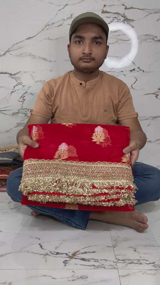 Banarasi Handloom Kora Silk Saree