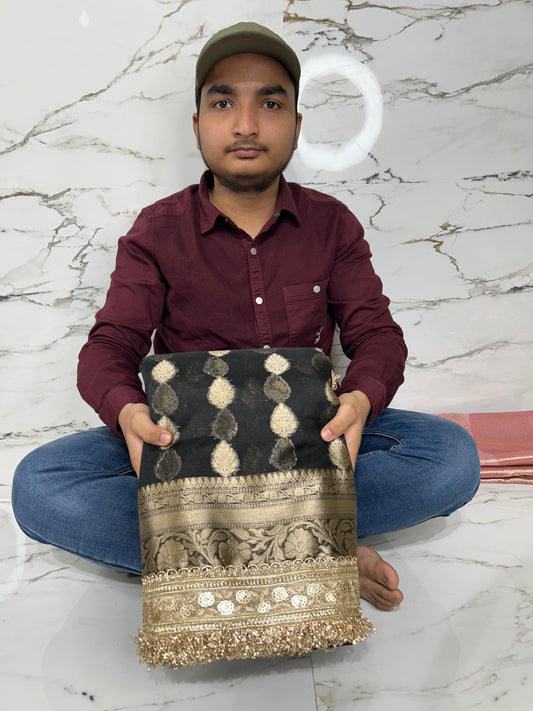 Banarasi Handloom Soft Kora Silk Saree