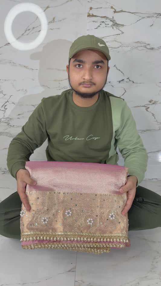 Banarasi Mirror Work Tissue Silk Saree