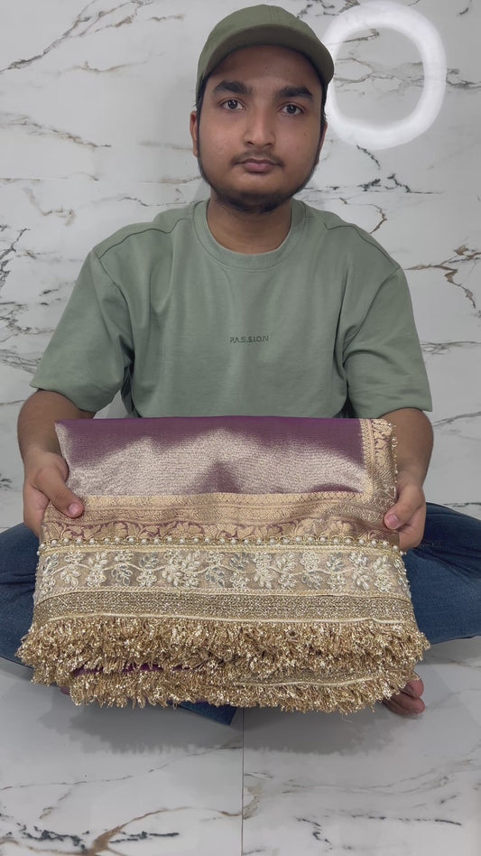 Banarasi Handloom Soft Tissue Silk Saree