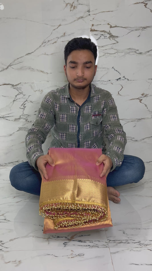 Banarasi Handloom Soft Tissue Silk Saree