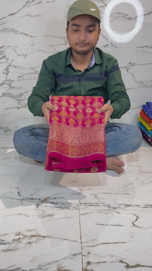 Banarasi Handloom Soft Georgette Silk Saree