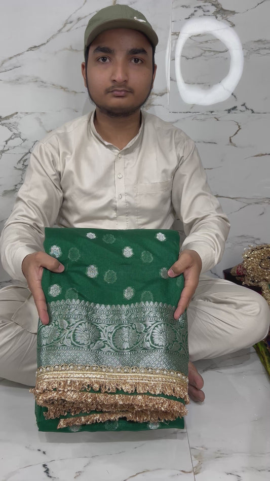Banarasi Handloom Soft Kora Silk Saree