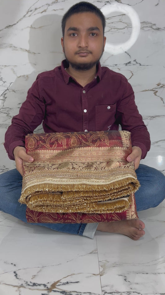 Banarasi Soft Tissue Silk Saree With Embroidery Work