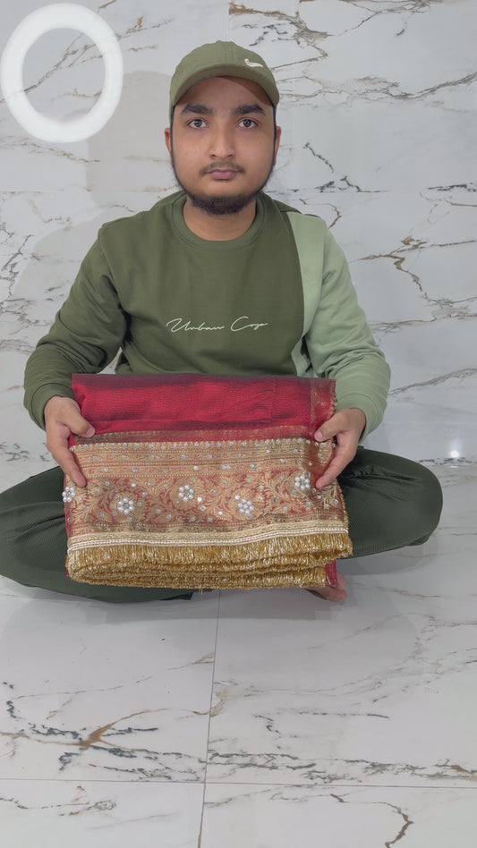 Banarasi Mirror Work Tissue Silk Saree