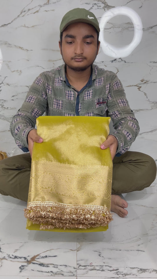 Banarasi Handloom Soft Tissue Silk Saree