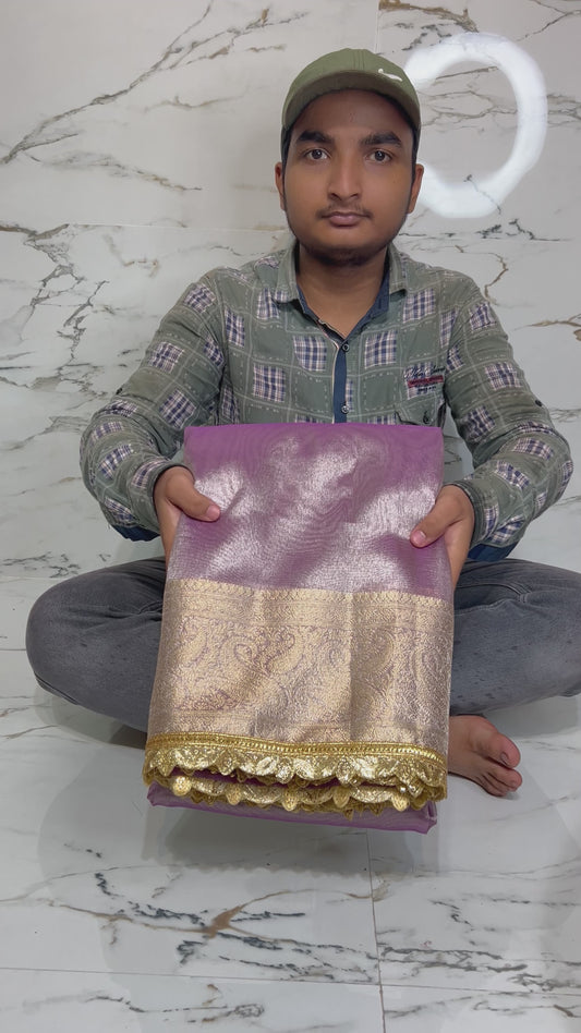 Banarasi Handloom Soft Tissue Silk Saree